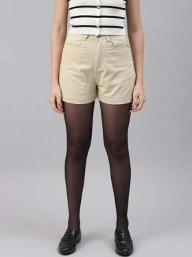 Women Black Solid Stretchable Panty Hose Tights