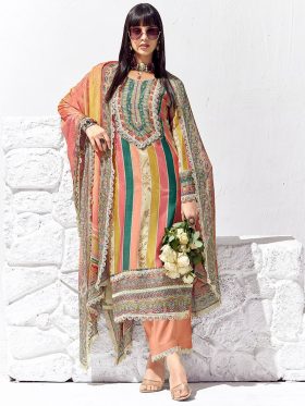 Women Ethnic Motifs Printed Regular Kurta Trousers With Dupatta