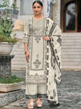 Women Ethnic Motifs Printed Pakistani Style Kurta with Palazzos & Dupatta